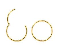 (10mm) 2 piezas de acero quirúrgico 316L de 18 g con segmento articulado para labio, nariz, trago, cartílago, tabique, hélix, aretes para dormir de