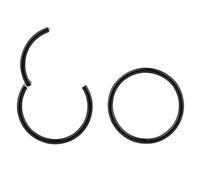 (10mm) 2 piezas de titanio 18G unisex segmento con bisagras anillo de nariz hélice tragus tabique aro pendiente durmiente pendientes