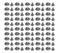 10mm Hex Rivet and Stud Set | 50 Pcs Zinc Alloy Rivets for Leather Crafts/Bags/Clothing | Secure Fixation & Easy Installation | Repair and Decorate Leather, Fabric, Paper (Silver Black)