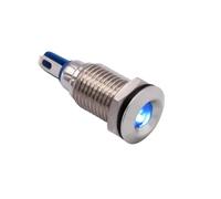 10mm Indicator Light Warning Panel Mount Amber White Blue Red Signal 12V 24V 110V 220V 1Pcs(Blue,3-6V)