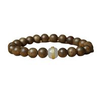 10mm,Lllunimon Pulsera de cuentas de madera de agar natural de Camboya unisex Oración de madera Meditación Rosario budista Pulseras Mala para mujeres y hombres