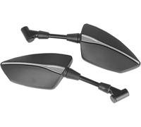 10mm Motorcycle Adjustabale Rearview Rear View Mirrors Side Mirror Compatible with Yamaha Tracer 900GT 700GT 700 900 GT MT09 MT07 MT 07 09(No Logo Silver)