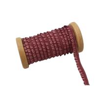 10mm Rubber Bands Pleated Lace Elastic Band Dress Garment Stretch Tape Clothes Elastics Rope DIY Sewing Accessories(RedCoffee,20meters)