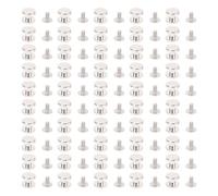 10mm Zinc Alloy Screw Back Rivets | 50 Sets Decorative Metal Studs for Bags/Shoes/Belts | Sturdy DIY Accessories | Easy Installation with Screwdriver (Plata)