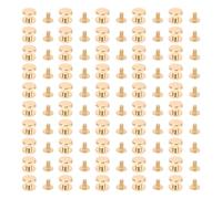 10mm Zinc Alloy Screw Back Rivets | 50 Sets Decorative Metal Studs for Bags/Shoes/Belts | Sturdy DIY Accessories | Easy Installation with Screwdriver (Oro)