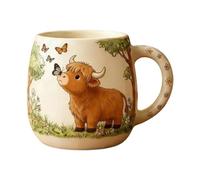10oz Cow Print Mug - Cute Ceramic Coffee Cup, Novelty Milk Mug for Hot & Cold Drinks, Fun Office Home Gift for Women Men, Decorative Animal Tea Cup, Coworker Gift Idea