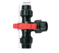 (10P) Desviador de 3 vías para válvula con adaptador en T, bola de cierre para válvula, conexión para