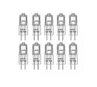 10pack G4 Halogen Light Bulbs 10w 12v Dimmable 2 Pin Lamp Bulb Warm White Clear Capsule 2 Pin Base for Lighting
