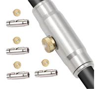 10pack Low Pressure Brass isting Nozzle, Slip-Lock ist Tubing Tee 10/24 UNC Fog Nozzle Connector with Fog nozzles, Anti-drip Fogging Spray Head(0.3mm)