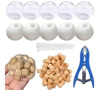 10pack Squishy Making Kit Stress Balls, DIY Stress Ball Making Kit, Blank Pressure Balls Skin DIY Kit with Expander Tool and Flat Beads (Square Beads)