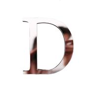 10pc Acrylic Mirror 3D Alphabet House Number Wall Sticker English Decoration Wedding Love Letters Decorative(D)
