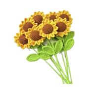 10pc girasoli artificiali uncinetto fai da te steli fiori lavorati a maglia