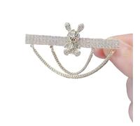 10pc Hair Clip Rhinestone Bow Tassel Bangs Fairy Side Hairpin Duckbill For Women(136-21 Duckbill clip)