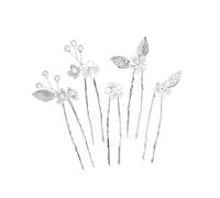 10pc Pearl Bridal Hairpins Accessories U-shaped Hair Jewelry Handmade Wedding Cilp Headwear(Color 02)
