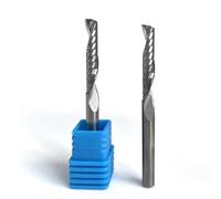 10PC Single Flute Spiral Cutter Router Bit Engraving Bit 3.175/4MM Shank CNC End Mill Carbide For Acrylic Milling Cutter,3.175x1.0x3