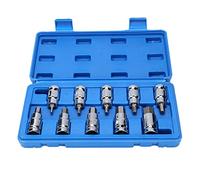 10Pcs 1/2 Inch Hex Bit Socket Set | Chrome Alloy Steel Hand Tools for Car Repair/Home Maintenance | Wrench Set with Storage Box | H4 - H17 Sizes