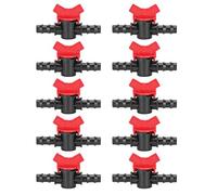 10PCS 1/2 Inch Hose Irrigation Fittings | Barbed In - Line Valve for Garden/Lawn/Flower Beds | ABS Plastic, No - Leak Design, Easy Flow Control