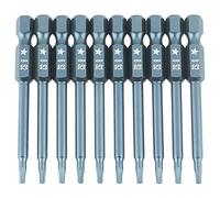 10pcs 1/4 pulgada Hex SHANK 65 mm S2 ALEAY SEDER CINCO BITS DE DORTISTADOR DE CINCO SET H6.3 * 65*TS8 para entusiastas de bricolaje
