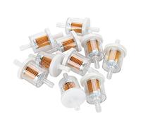 10pcs 1/4inch Plastic Inline Mini Small Engine Fuel Gas Filters Remove Iron Oxide Dust Stable Running Lawnmower Motorcycle