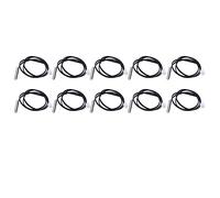 10Pcs 10K Thermistor Temperature Sensor Probe, Waterproof Temperature Sensor Wire with Stainless Steel Probe and PC Housing, 50cm Cable for Industrial HVAC Systems