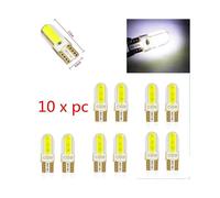 10Pcs 12V T10 Cob Smd Led Auto Interior Bulb Canbus Error Free White 5730 Led Car Side Wedge Light Bulb License Lamp