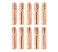 10pcs 15ak Mig soldadura antorcha boquillas conjunto 0.8mm 1.0mm 1.2mm puntas de contacto de cobre rojo para soldadura de metal consumibles accesorios (C)