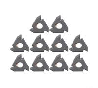 10pcs 16ir Ag60-tf Pr1115 Insertos de rosca de carburo para roscas externas de 60 grados en acero y hierro fundido con alta resistencia al desgaste para torno CNC para semi acabado y tareas de acabado