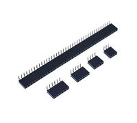 10PCS 1X2/3/4/5/6/8/10/40 Pin Single Row Right Angle Female Pin Header 2.54MM Pitch Strip Connector Socket(6p)