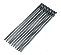 10pcs 200 mm de largo Brocas de destornillador de Set S2 1/4 de pulgada de acero Vástago hexagonal cruz PH2 Destornillador Bits