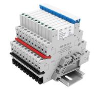 (10pcs)24V Relé Din Rail potencia en miniatura;Silm,Electroválvula PLC,5 Pin SPDT con Push in Socket,Bobina dc/ac,electromagnético,Max 6A 250VAC
