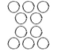 10PCS 25mm Aleación de Zinc Mosqueton Bolso Redondo Resorte de Gatillo Gancho de Aleación Hebillas para Manualidades Accesorios,Plata