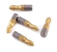 10pcs 25mm PH2 Cross ScrewFor Driver Bits con vástago hexagonal antideslizante para herramientas eléctricas, taladros y tornillos manuales para destornilladores