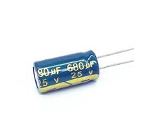 10pcs 25V 680UF high frequency aluminum electrolytic capacitor size 8 * 16