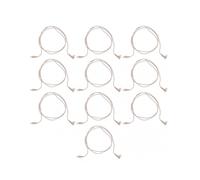 10pcs 3 Pin Hearing Aid Receiver Cable Portable Wear Resistant Pvc Hearing Aid Replacement Cord for Hearing Aids