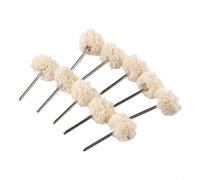 10pcs 3mm Shank Wooled Polishing Wheels Buffing Pads for Rotary Tool for Metal, Gem, Jewelry, Walnut, Amber, Beeswax and Non Metal Surfaces