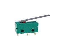 10PCS 5A 125VAC 250VAC Green 3 pins Touch Switches NO+NC limit Switch Microswitches With 29mm Long Lever