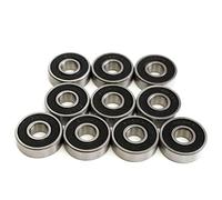 10pcs 6001 600 1zz/Rs 1 Rodamiento de rueda de rodillo de 2x28x8 mm Rueda de bolas de ranura profunda Piezas de patines(6001RS)