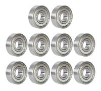 10PCS 6201zz Rodamiento de Bolas, Doble Junta de Goma y Acero Cromado, Acero de Ranura Profunda Rodamientos de Bolas de Sellado de Doble Blindaje de Alta Velocidad Rodamientos (6201zz12*32 * 10mm)