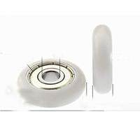 10PCS 626zz 626 de rodamiento de bola recubierta con plástico POM plana Blanco Tipo Diámetro exterior del rodamiento 24 mm Polea 6X24X7 / 8 / 10mm (tamaño : Width 7mm)