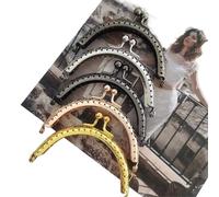 10PCS 8.5cmSemicircle Metal Purse Frame Kiss Clasp Handle For Bag Sewing Craft Tailor Sewer Accessory(Mixed B-10PCS)