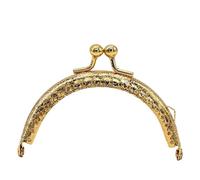 10PCS 8.5cmSemicircle Metal Purse Frame Kiss Clasp Handle For Bag Sewing Craft Tailor Sewer Accessory(Golden-10pcs)