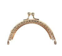10PCS 8.5cmSemicircle Metal Purse Frame Kiss Clasp Handle For Bag Sewing Craft Tailor Sewer Accessory(Light Golden-10pcs)