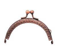 10PCS 8.5cmSemicircle Metal Purse Frame Kiss Clasp Handle For Bag Sewing Craft Tailor Sewer Accessory(Red copper-10pcs)