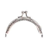 10PCS 8.5cmSemicircle Metal Purse Frame Kiss Clasp Handle For Bag Sewing Craft Tailor Sewer Accessory(Silver-10pcs)