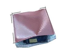 10PCS/8tamaños Bolsas Acolchadas De Papel De Aluminio con Burbujas Metálicas De Oro Rosa Bolsas Postales Aluminizadas Embalaje De Regalo Sobres De Envío Acolchados-Oro Rosa-35x30cm