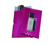10PCS/8tamaños Bolsas Acolchadas De Papel De Aluminio Metálico De Burbuja De Oro Rosa Bolsas Postales Aluminizadas Embalaje De Regalo Sobres De Envío Acolchados-Rosa Fuerte-15x18cm
