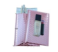 10PCS/8tamaños Bolsas Acolchadas De Papel De Aluminio Metálico De Burbuja De Oro Rosa Bolsas Postales Aluminizadas Embalaje De Regalo Sobres De Envío Acolchados-Oro Rosa-15x20cm