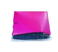 10PCS/8tamaños Bolsas Acolchadas De Papel De Aluminio Metálico De Burbuja De Oro Rosa Bolsas Postales Aluminizadas Embalaje De Regalo Sobres De Envío Acolchados-Rosa Fuerte-38x28cm