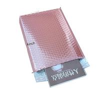 10PCS/8tamaños Bolsas Acolchadas De Papel De Aluminio Metálico De Burbuja De Oro Rosa Bolsas Postales Aluminizadas Embalaje De Regalo Sobres De Envío Acolchados-Oro Rosa-23x29cm