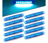 10pcs 9LED 12-24V Súper Brillante Luces de Posición laterales Lámpara - Luz de Posición del Camión -Side Marker Luz de Advertencia del Remolque del Vehículo -Camping Van Remolque Motocicleta(Azul)